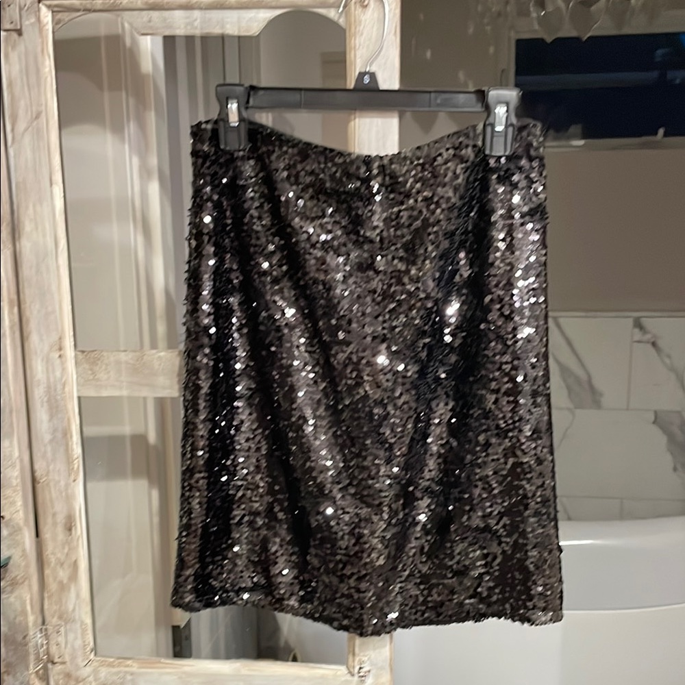 Black Sequin Skirt